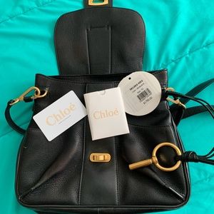 Chloe Black leather Lexa bag
